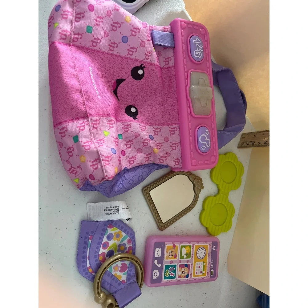 Fisher-Price Laugh & Learn My Smart Purse Pink Interactive Toddler Toy GMM55